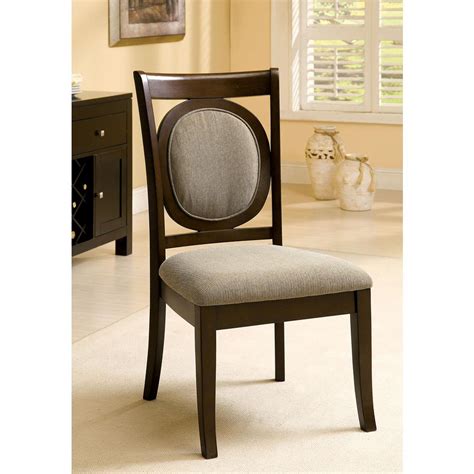 Evelyn Walnut Dining Chair Set Of 2 Cm3418sc 2pk The Home Depot