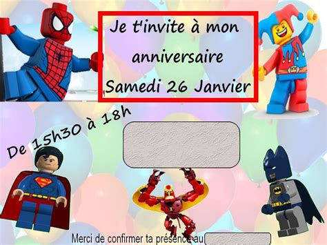 Invitation Anniversaire Garcon 6 Ans