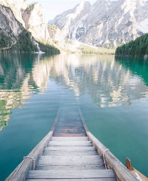 Todays Travel Daydream Lake Braies Italy Scenery Nature