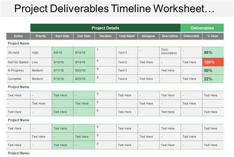Ultimate Project Deliverables Template Excel Tracker