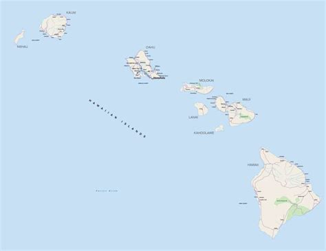 Hawaii Map Digital Vector Creative Force