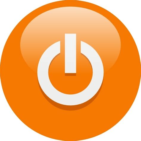 Orange Power Button Clip Art Free Vector In Open Office Drawing Svg