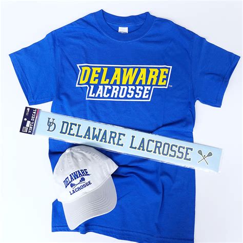 University Of Delaware Lacrosse T Shirt Royal National 5 And 10