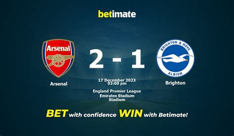 Arsenal Vs Brighton Forudsigelse Odds And Væddemålstips 17122023
