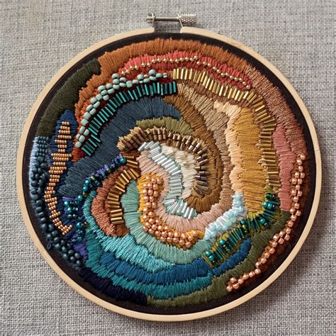 Abstract Embroidery Art By Eden Luquire On Etsy With Images