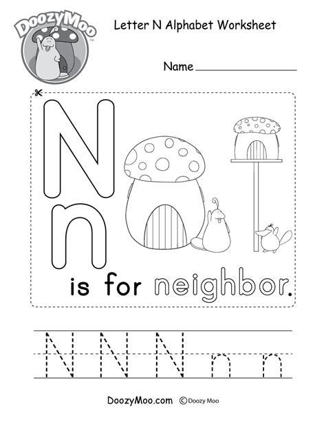 Letter N Worksheets Pdf