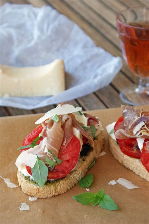 Bruschetta au jambon cru et parmesan à la plancha