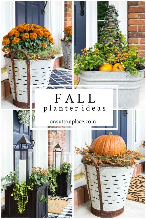 Fall Front Porch Planters
