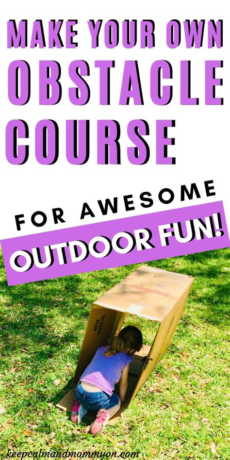 Putting together a backyard obstacle course for kids is really not that hard or expensive. Make Your Own Kids Obstacle Course! - Keep Calm And Mommy On in 2020 | Kids obstacle course ...