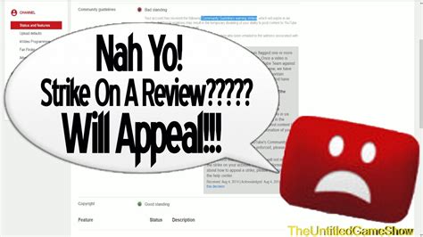 Youtube Community Guidelines Strike On A Review Will Appeal Youtube
