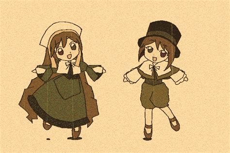 souseiseki suiseiseki rozen maiden animated animated 00s brown hair dancing hat