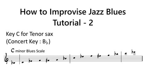 How To Improvise Bb Blues Tutorial For Tenor Sax 2 Minor Blues