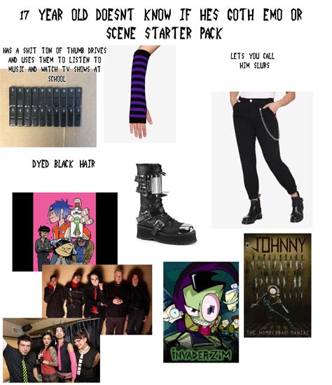 17 Year Old Doesnt Know If Hes Goth Emo Or Scene Starter Pack R