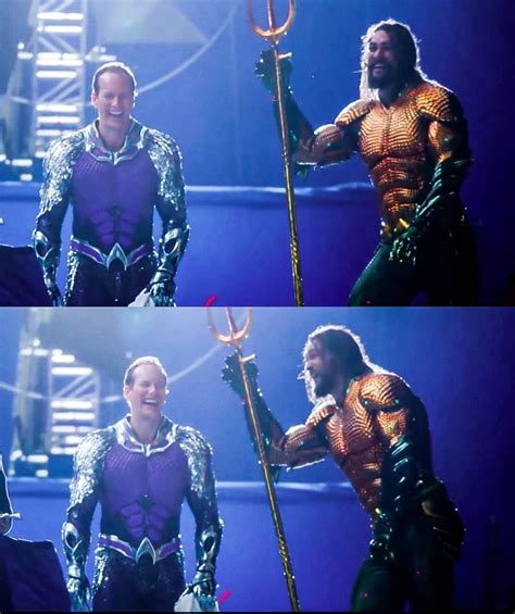 Jason Mamoa And Patrick Wilson In An Aquaman Blooper