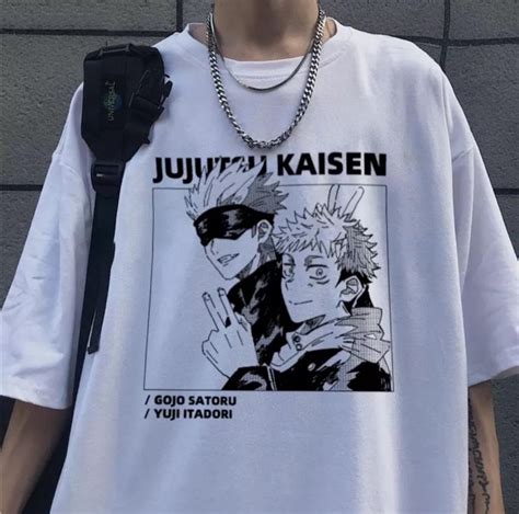 Jujutsu Kaisen Camiseta Camiseta Anime Gojo Y Yuji Camiseta Etsy