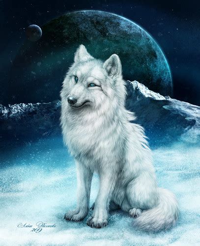 Moon Wolf Cg Painting Adobe Photoshop Алёна Flickr