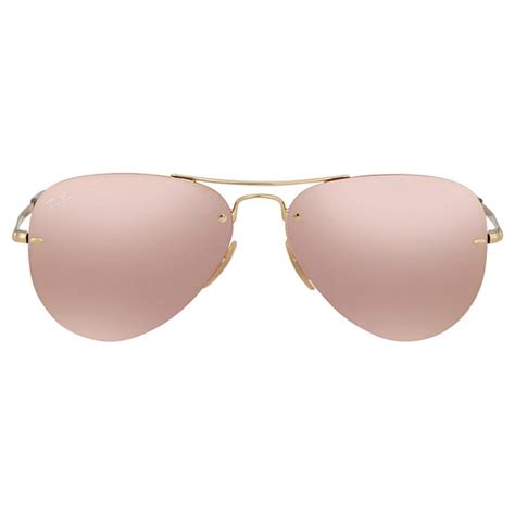 Ray Ban Pink Mirror Aviator Sunglasses Rb3449 001e4 59 8053672788082