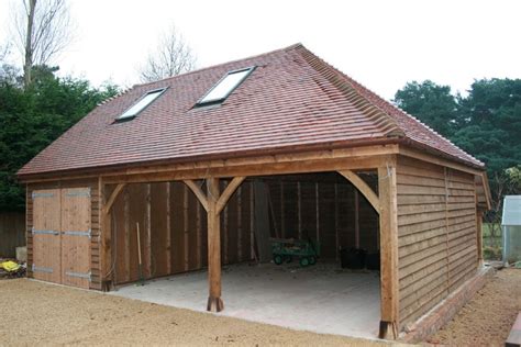 I have designed this sturdy double carport with a simple design so you can shelter your cars and protect them from the elements. open fronted wooden garage with logstore | Cabanon, Bois, Abri