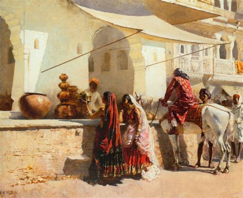 A Street Market Scene India Edwin Lord Weeks