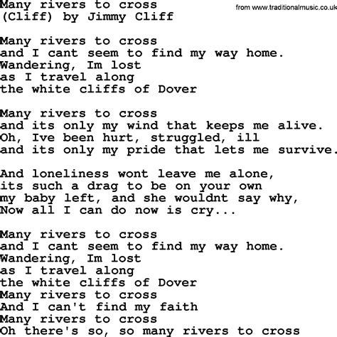 Bruce Springsteen Song Many Rivers To Cross Lyrics