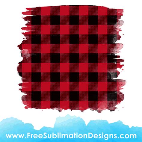 Free Sublimation Print Red Tartan Distressed Background Png File