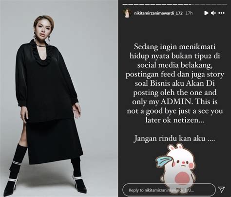 Nikita Nirzani tinggalkan dunia ‘tipu-tipu’ Instagram, mahu hidup tanpa tekanan - “Jangan