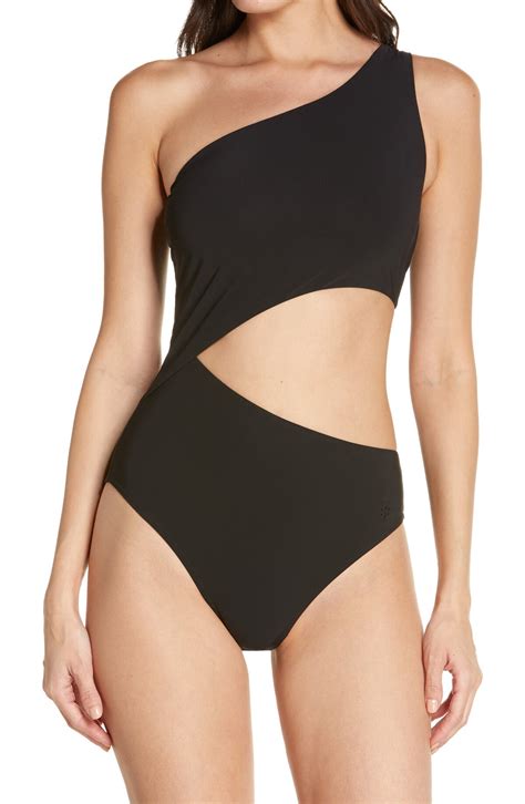 Tory Burch Cutout One Shoulder Swimsuit In At Nordstrom Editorialist