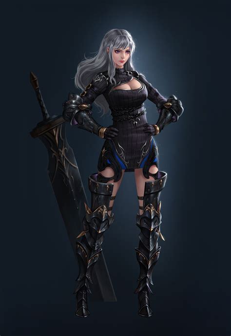 Artstation Character Concept Belin Fantasy Female Warrior Warrior Girl Fantasy Armor