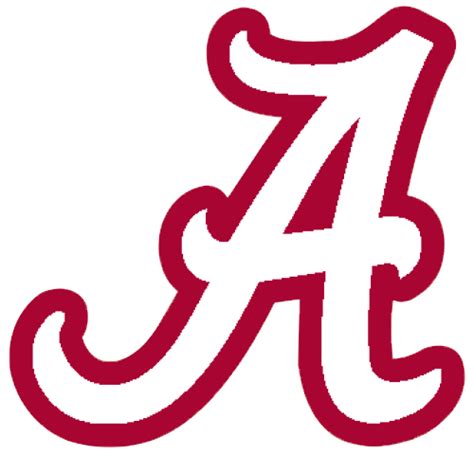 Free alabama vector download in ai, svg, eps and cdr. logo_-University-of-Alabama-Crimson-Tide-White-A-Red-Outline - Fanapeel