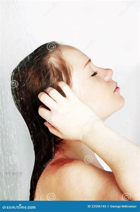 Woman In Shower Stock Image Image Of Bathing Bath Naked 23506145