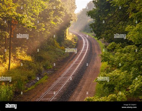 Main Line Train Track Switches And Yard Stock Photo Alamy
