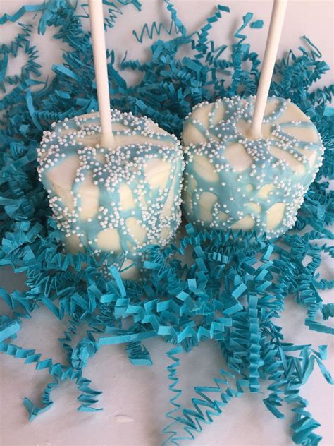 Blue Marshmallows Pops Chocolate Covered Dipped Jumbo Etsy