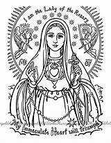 Rosary Colouring Senhora Nossa Terço sketch template