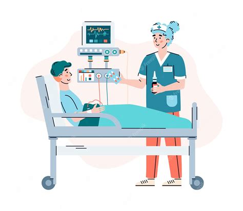 Premium Vector Doctor Character Advising Patient In Hospital Cartoon