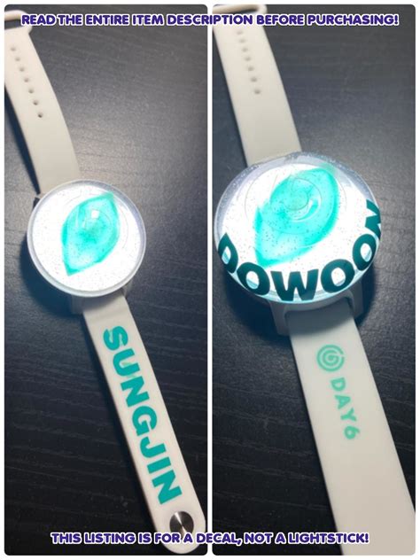 Day6 Light Band Lightstick Decals K Pop My Day Dowoon Young K Etsy