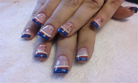 Featuring chicago cubs baseball nail art in red, white & royal blue. Chicago cubs | Cubs nails, Pretty nails, Chicago cubs nails