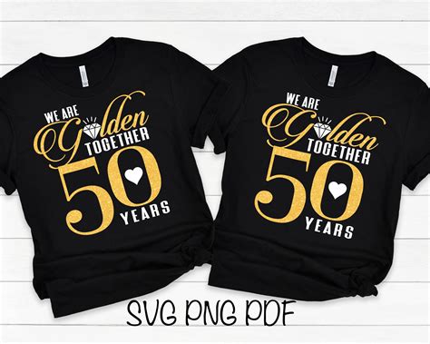 50th Wedding Anniversary 50 Years Golden Couple T Shirt