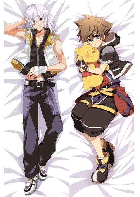 Japanese Anime Game Kingdom Hearts Sexy Girl Riku And Sora And Xion Dakimakura Body Throw Pillow