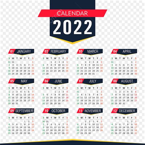 Gambar Kalender 2022 Warna Biru Tua Dan Kuning Tahun Baru 2022
