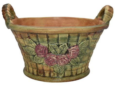 Weller Pottery Flemish Rose Basket Pottery Art American Art Weller