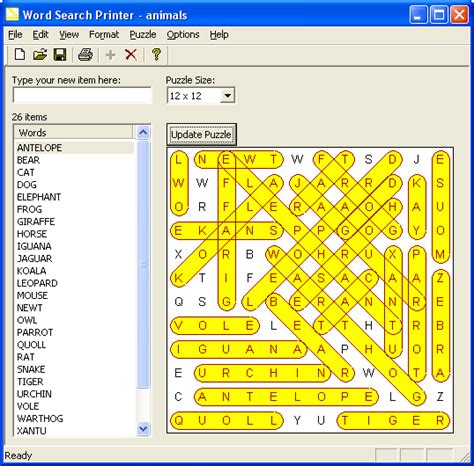 Wordmint.com has been visited by 10k+ users in the past month Word Search Printer Screenshots