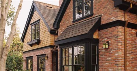 More than 200 ral standard color powder coating choices are available. black trim aluminum clad windows | red brick house with ...