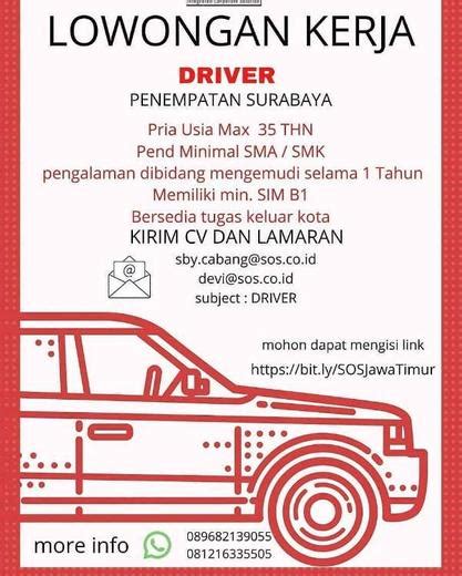 Caranya sama seperti cara diatas dan. Lowongan Driver Surabaya - Indah Pratiwi di Surabaya, 11 ...