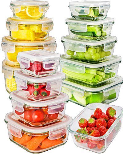 Prepnaturals 13 Pack Glass Meal Prep Containers Dishwasher Microwave Freezer Oven Safe Glass