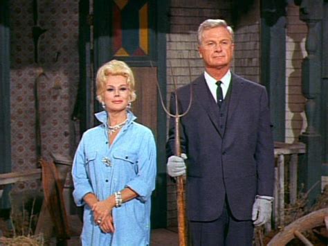 1960s American Gothic Eva Gabor And Eddie Albert In Green Acres