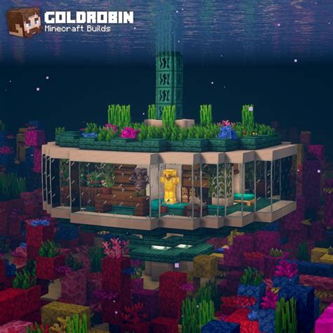 I Built An Underwater Base Minecraftbuilds Minecraft Underwater