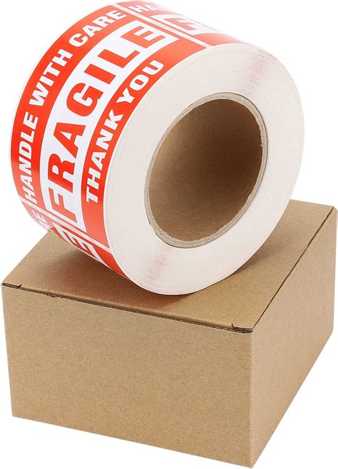 Sjpack Fragile Stickers 3 X 5 1 Roll 500 Labels Fragile Handle With