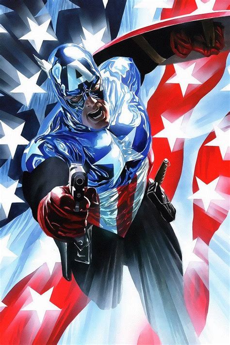 Captain America Us Flag Movie Fan Art Poster Captain