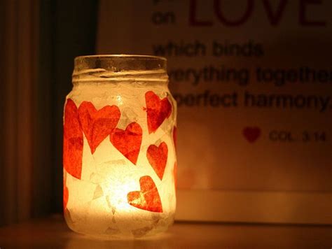 Diy Romantic Red Heart Votive Holder Romantic Candles Romantic