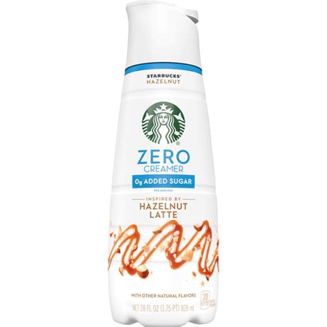 Starbucks Zero Hazelnut Flavored Liquid Coffee Creamer Hazelnut